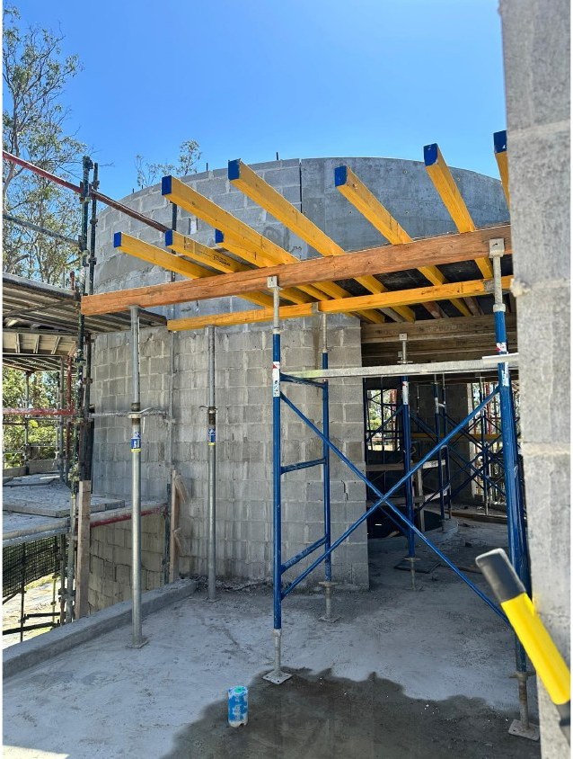 Circular tower roof formwork